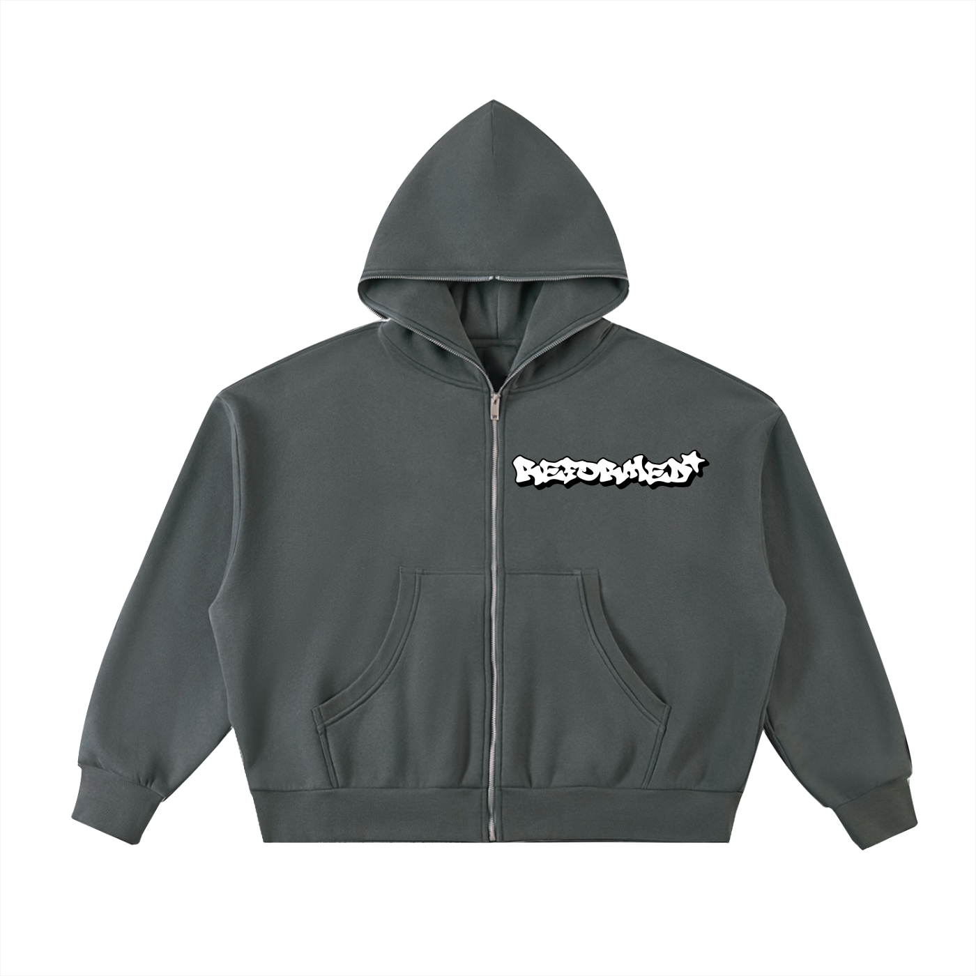 Reformed Fleeced Full-Zip Hoodie