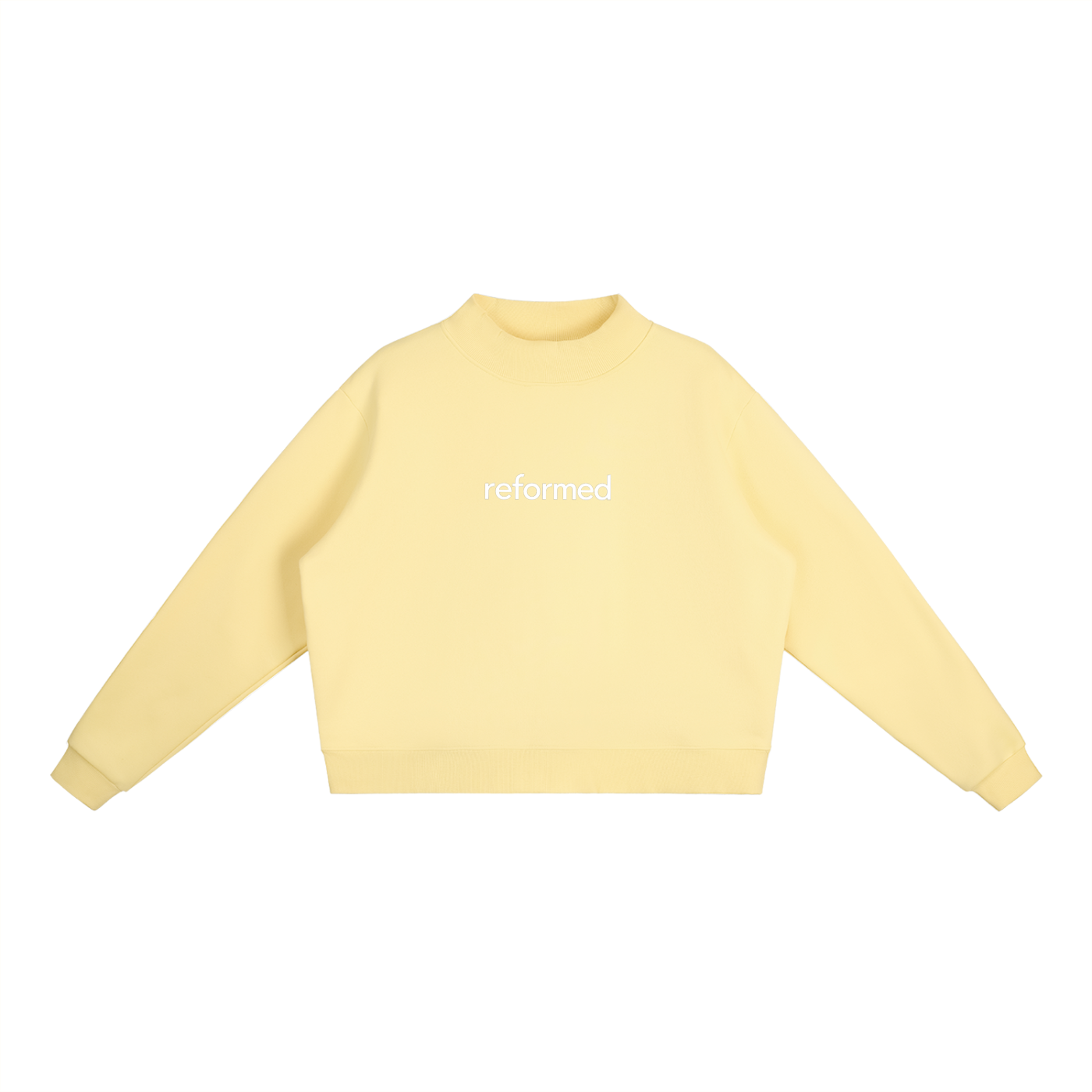 Reformed Essential Mock Neck Fleece Sweatshirt