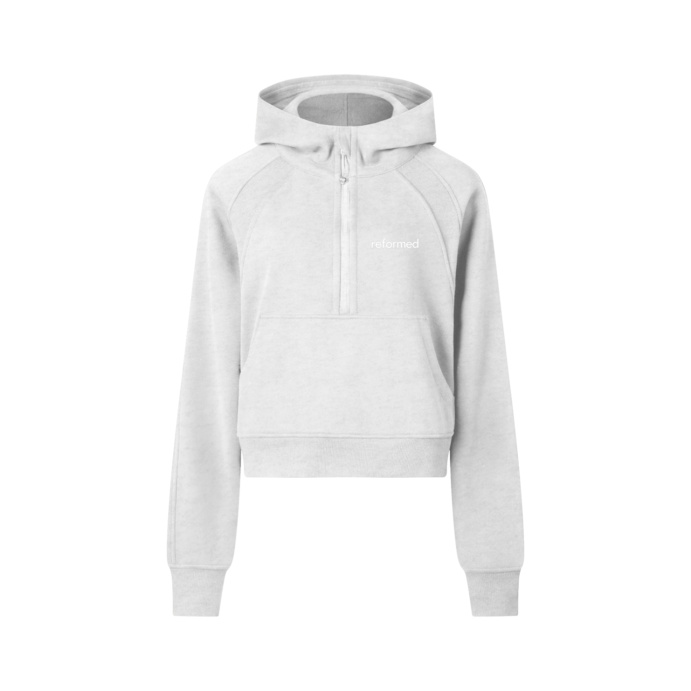 Reformed Cropped Half-Zip Hoodie