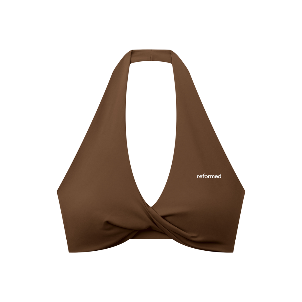 Reformed Sculpt Halter Sports Bra