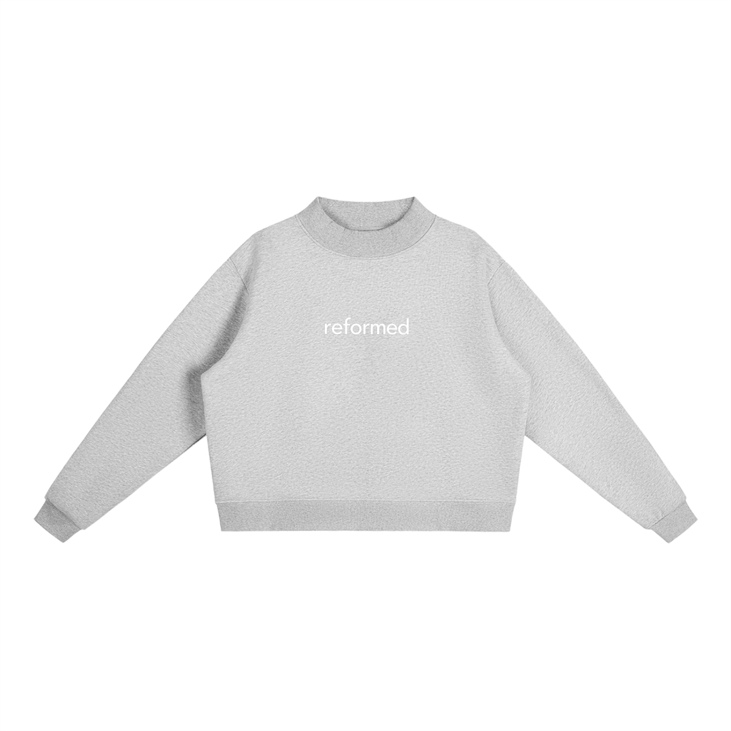 Reformed Essential Mock Neck Fleece Sweatshirt