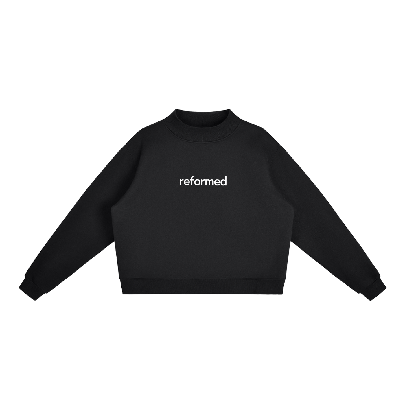 Reformed Essential Mock Neck Fleece Sweatshirt