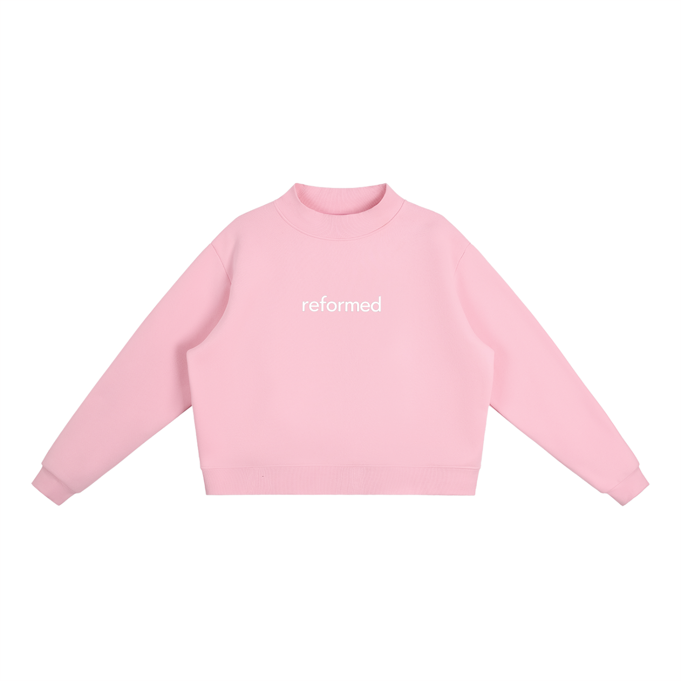Reformed Essential Mock Neck Fleece Sweatshirt