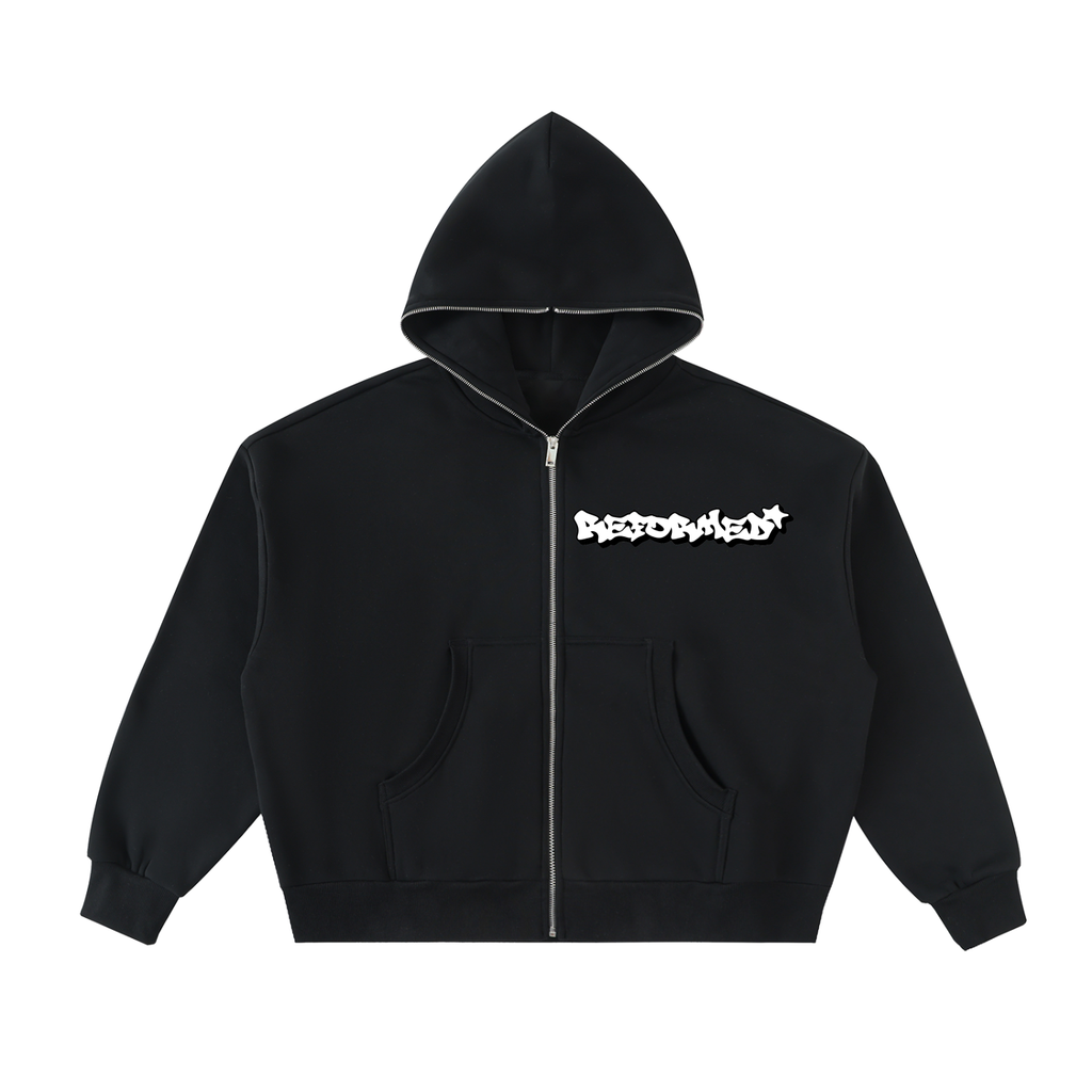 Reformed Fleeced Full-Zip Hoodie