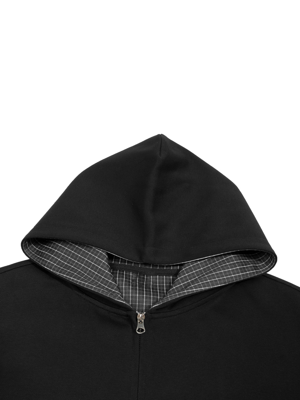 Reformed Plaid Boxy Zip Hoodie